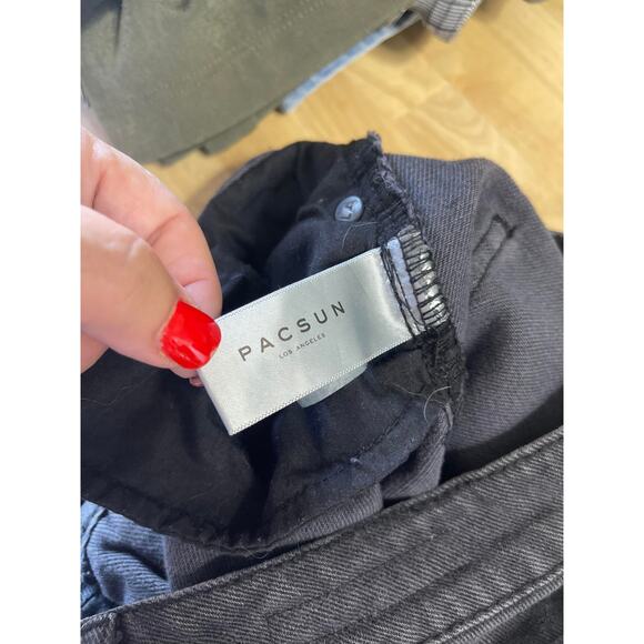 PACSUN black jeans women's 26 the MOM JEAN in a distressed style trendy - Picture 9 of 16